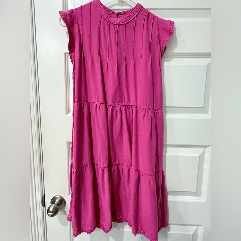 Velvet Heart Pink Tiered Ruffled Sundress